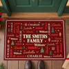 Custom Family Member Name Christmas Welcome Doormat Home Decor CH07 180818