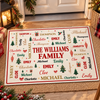 Custom Family Member Name Christmas Welcome Doormat Home Decor CH07 180818