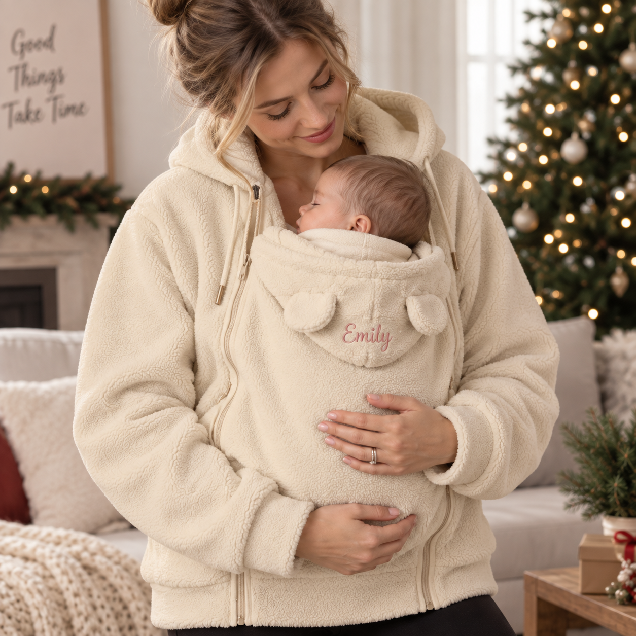 Hands-Free Babywearing Hoodie, Cozy Mama Baby Carrier Hoodie CH07 180540