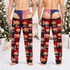 Fake Underwear Custom Dog Photo Flannel Sweatpants Funny Christmas Gag Pants CH07 180530