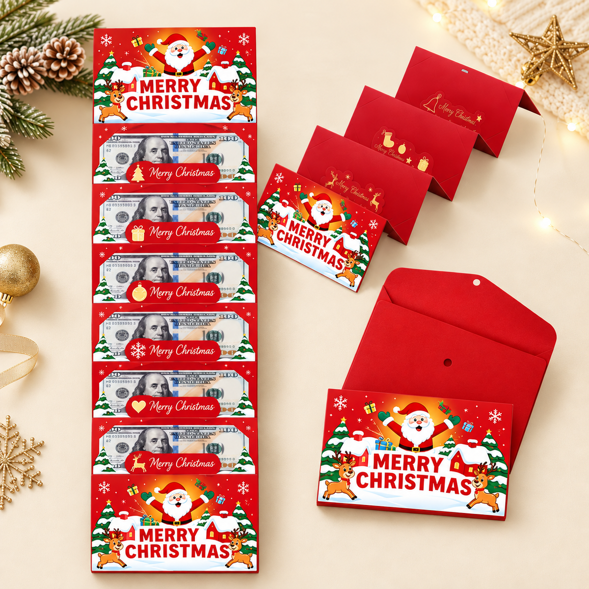 Merry Christmas Festive Cash Gift Envelope Funny Christmas Money Holder For Family CH07 180544