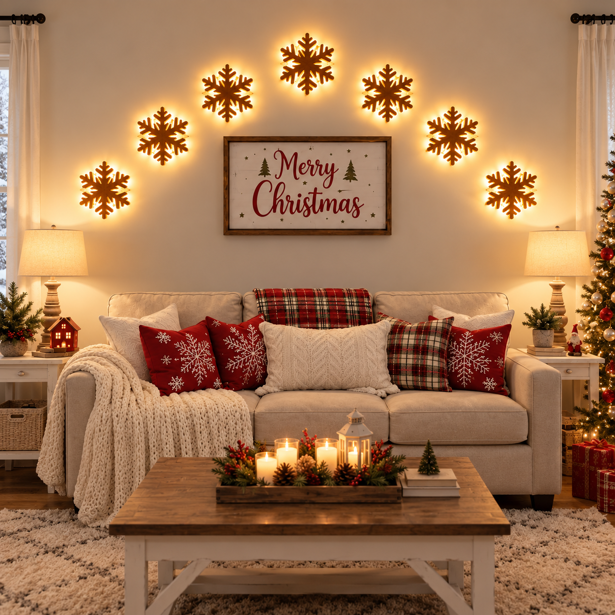 Lighted Snowflake Wall Decor For Christmas CH07 180560