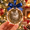 Forever in My Heart Custom Dog Photo Memorial Glass Ornament CH07 180958