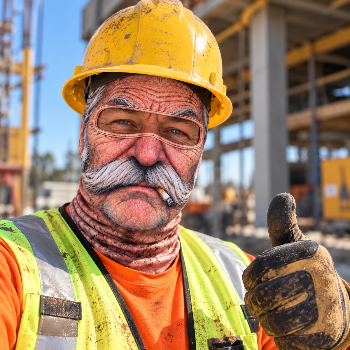Funny Human Face Ski Mask Personalized Gift For Construction Workers HO82 903988