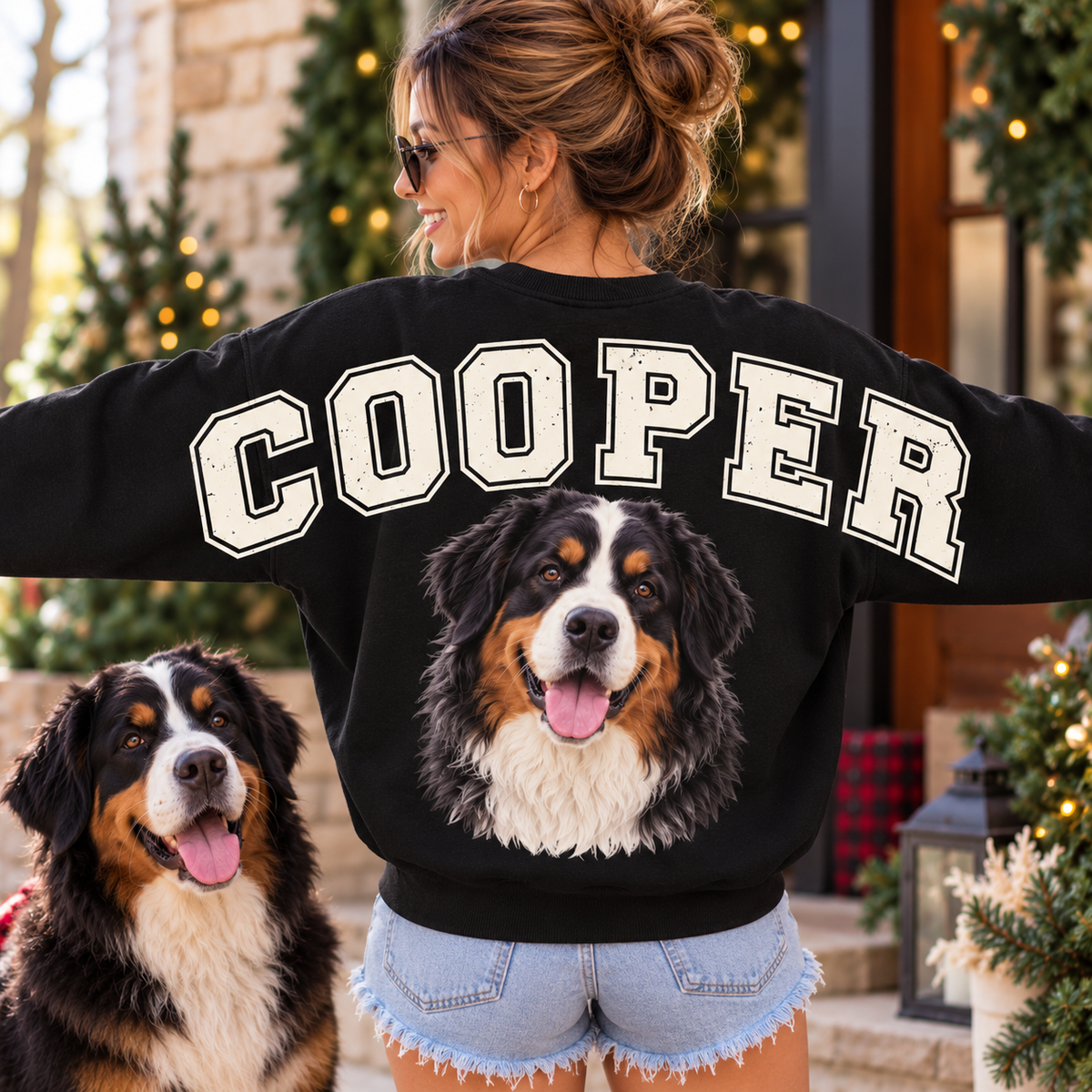 Custom Dog Photo Shoulder To Shoulder Shirt Gifts For Dog Lovers CH07 181028