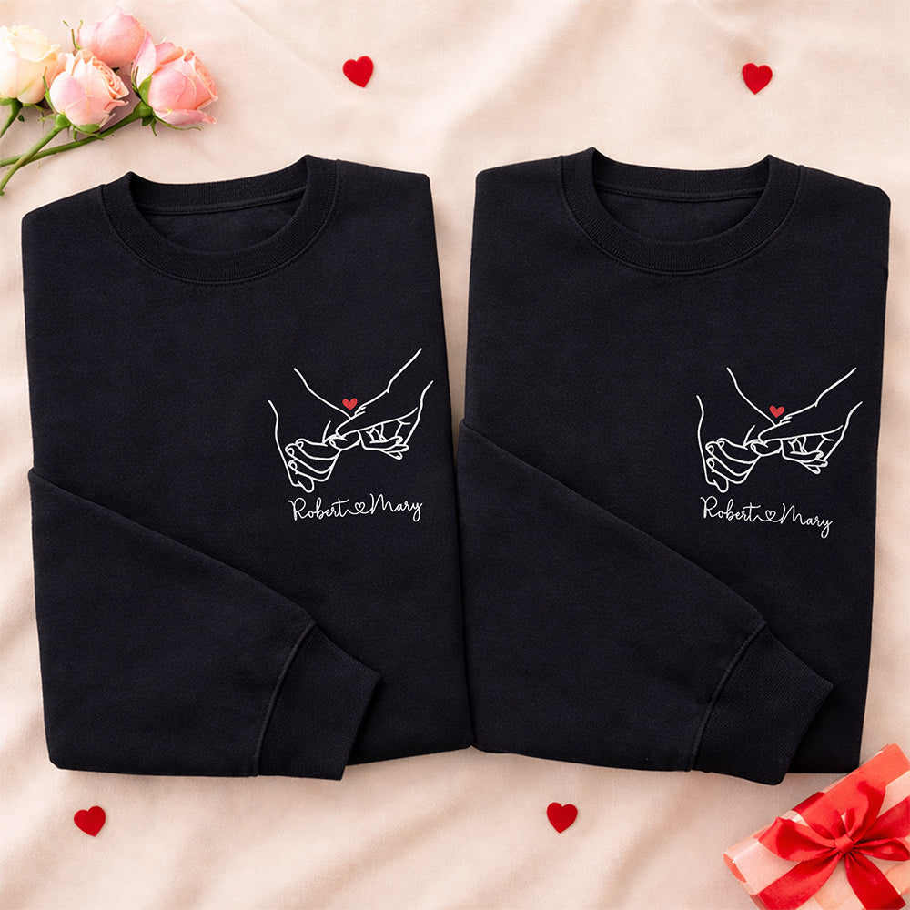 Personalized Matching Couple Dark Shirt Gift For Valentine's Day, Anniversary Gift HO82 900896