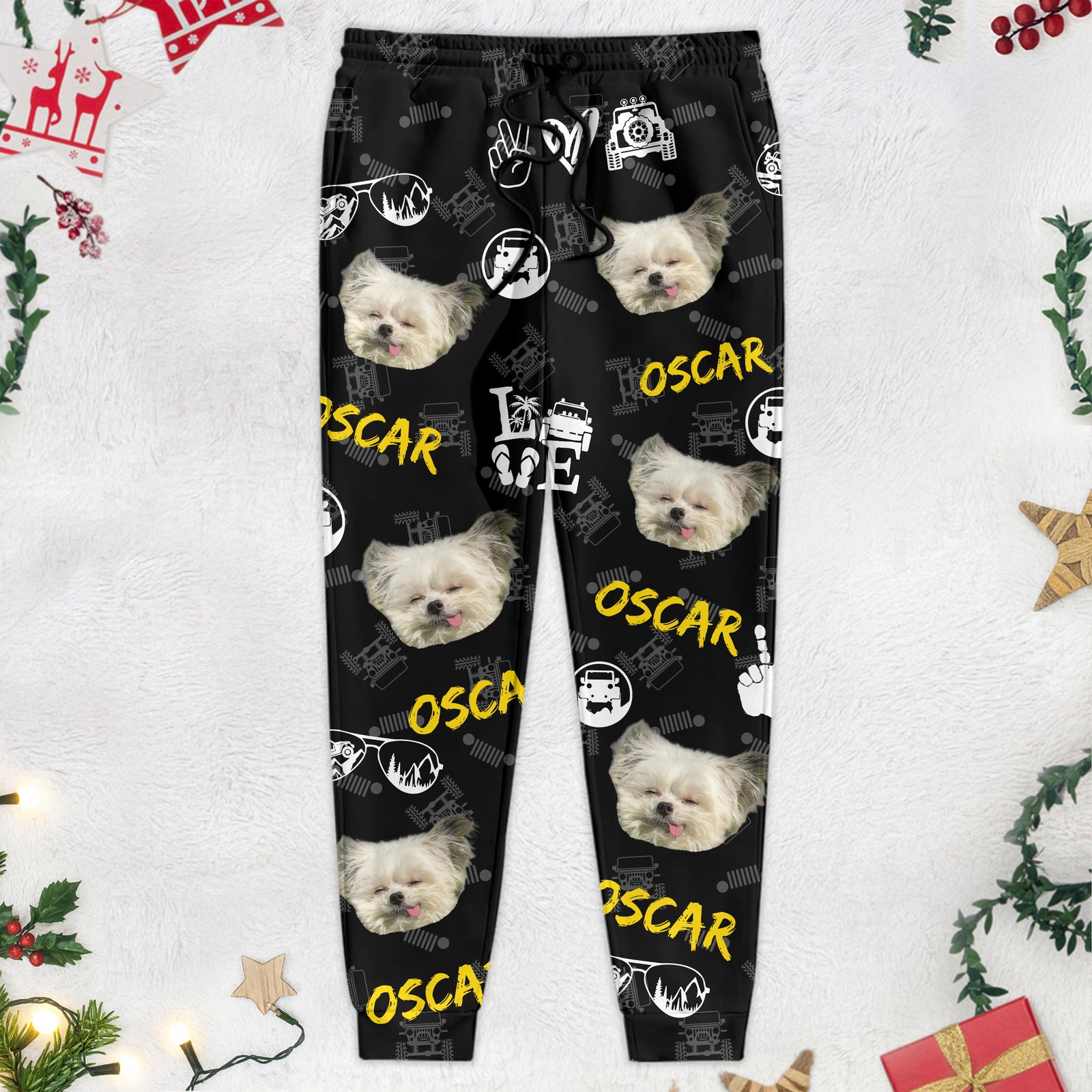 Custom Dog Photo With Offroad Pattern Sweatpants N304 HN590