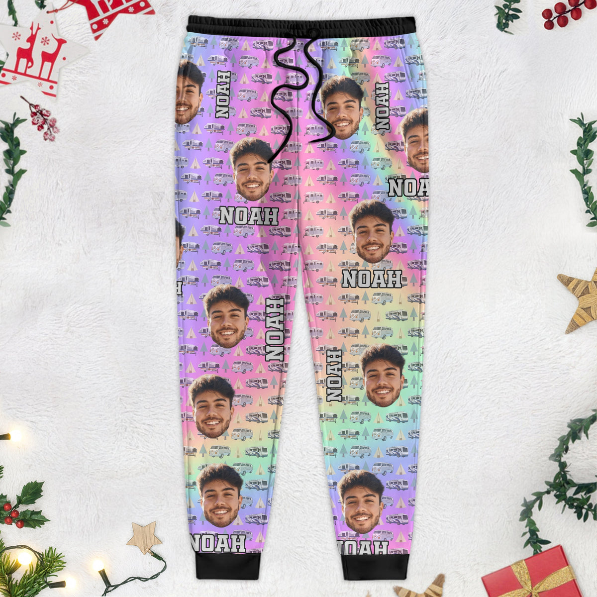 Custom Photo Camping Car Pattern SweatPants K228
