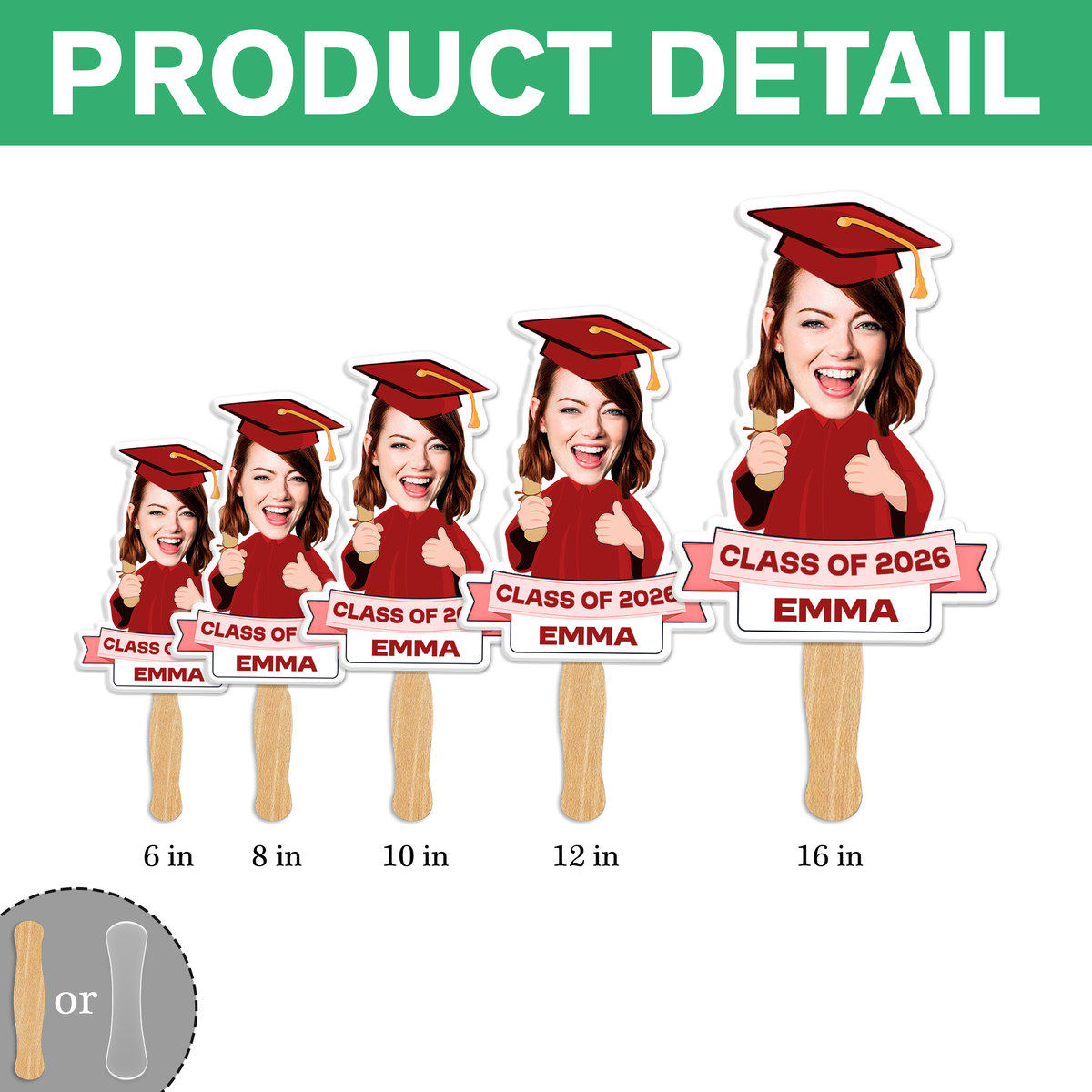 Custom Funny Face Class Of 2026 Graduation Face Fan Gift HA75 898604