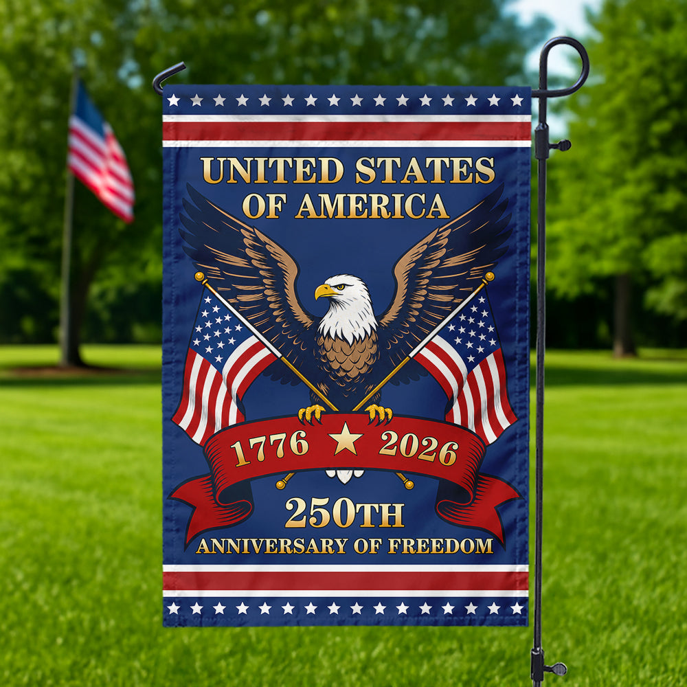 Custom Family Name United States Of America 1776 - 2026 Personalized Garden Flag HA75 921600