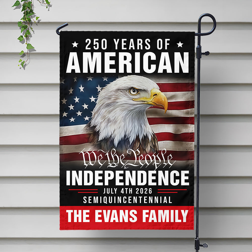 Custom Family Name America 250th Anniversary We The People Eagle Garden Flag CH07 896880