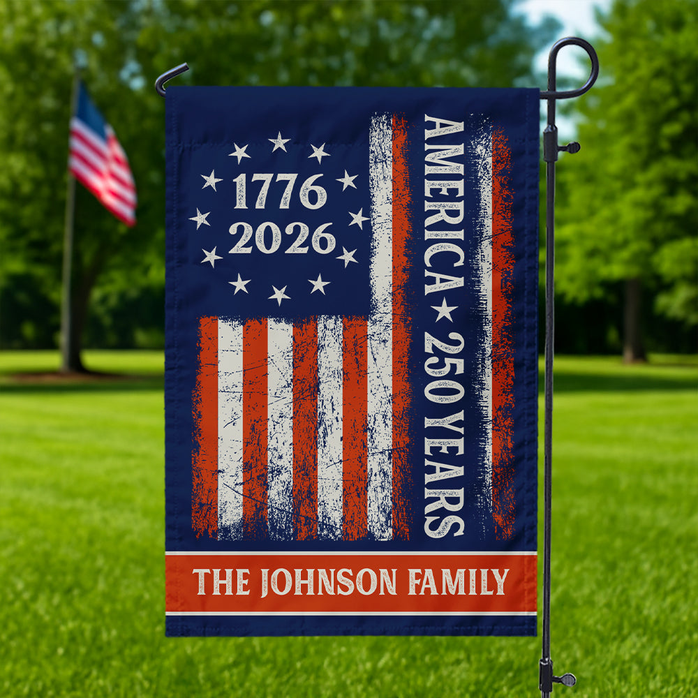 Personalized America 250th Anniversary Flag, Celebrate Our 250th Anniversary Garden Flag, America's 250th Anniversary Semiquincentennial - New Zealand