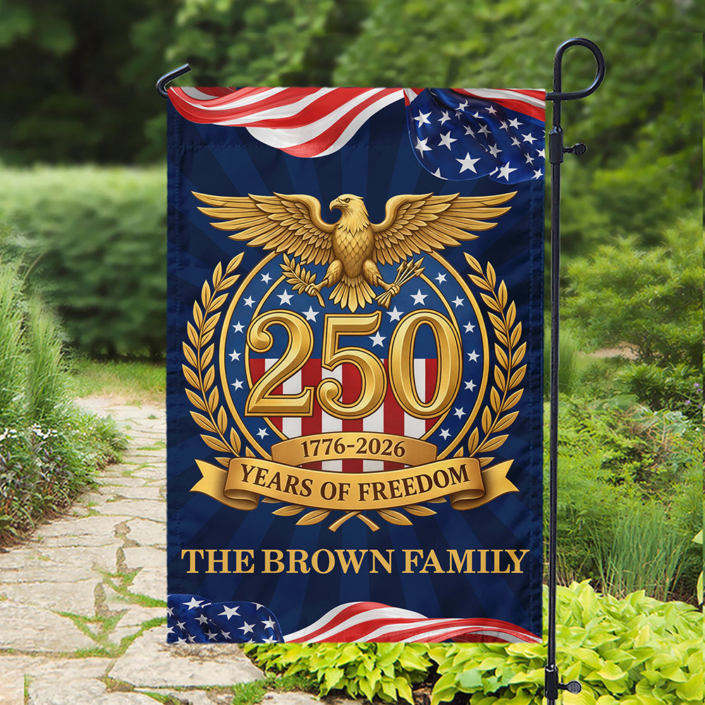 Celebrating 250 Years of Freedom Garden Flag USA 250th Anniversary Decor CH07 910718