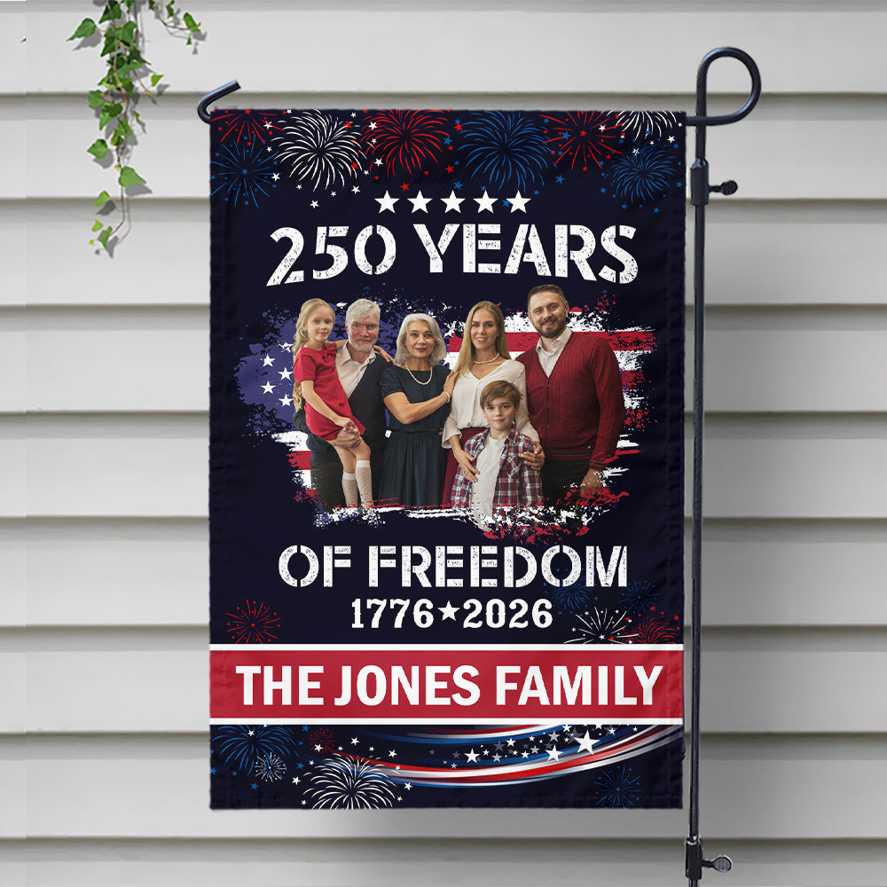 Custom Family Photo Celebrate 250 Years of America Garden Flag CH07 899286