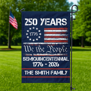 Custom Family Name America’s 250th Anniversary United States Semiquincentennial Garden Flag HO82 900342