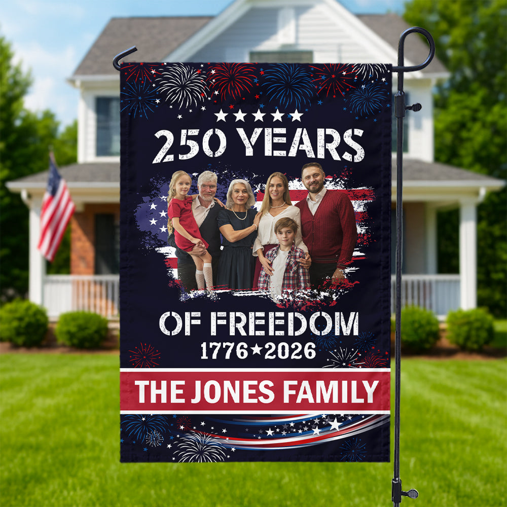 Custom Family Photo Celebrate 250 Years of America Garden Flag CH07 899286