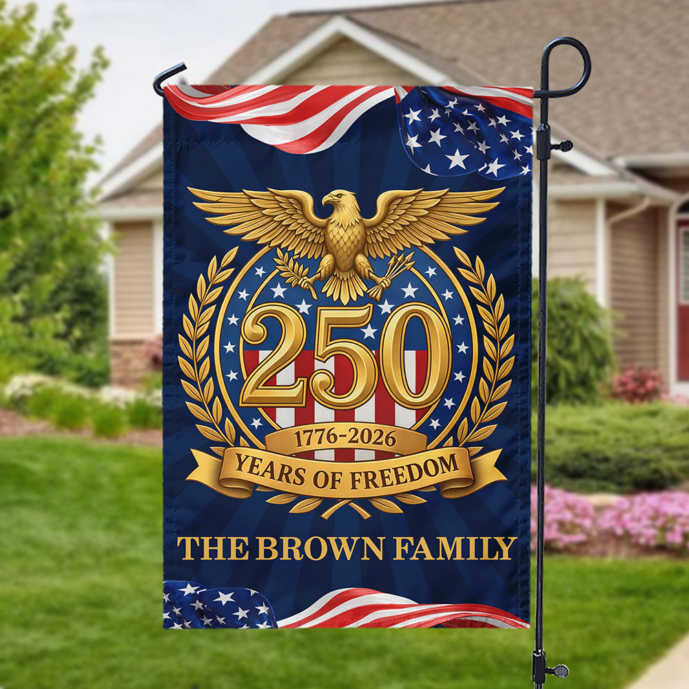 Celebrating 250 Years of Freedom Garden Flag USA 250th Anniversary Decor CH07 910718