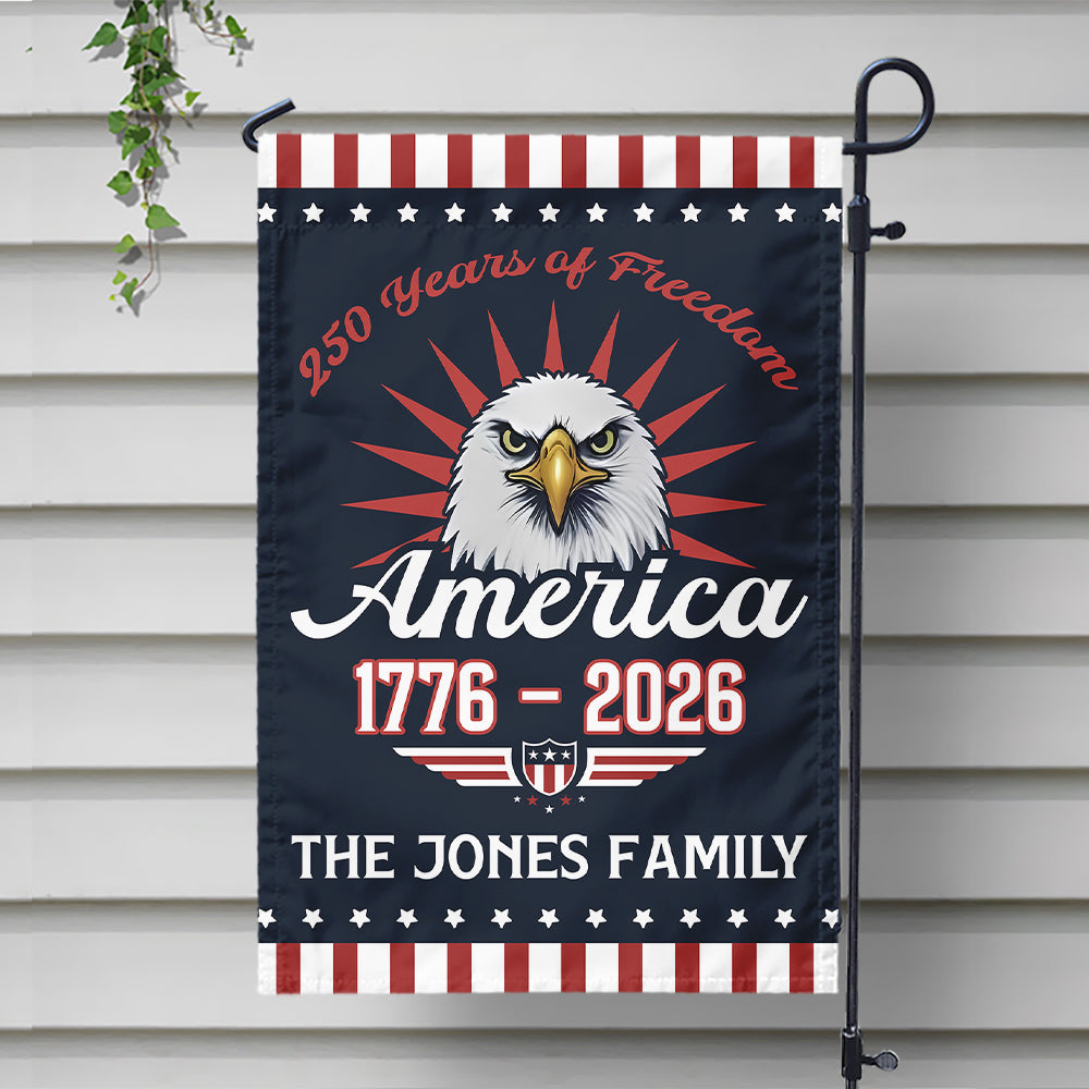 Personalized Gift 250 Years Of Freem Patriotic Garden Flag LM32 895339