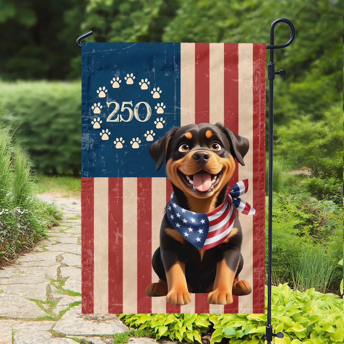 Personalised America Dog 250 Garden Flag Gift For Dog Lovers TH10 169033