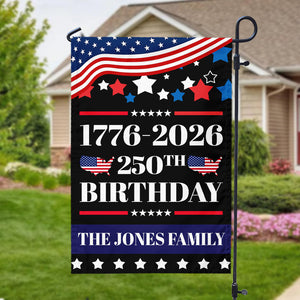 Custom Family Name 250th Anniversary 1776 - 2026 Garden Flag LM32 895155