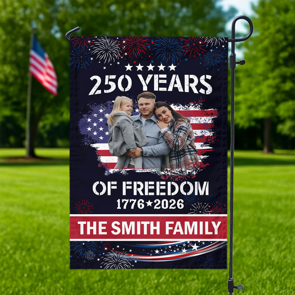 Custom Family Photo Celebrate 250 Years of America Garden Flag CH07 899286