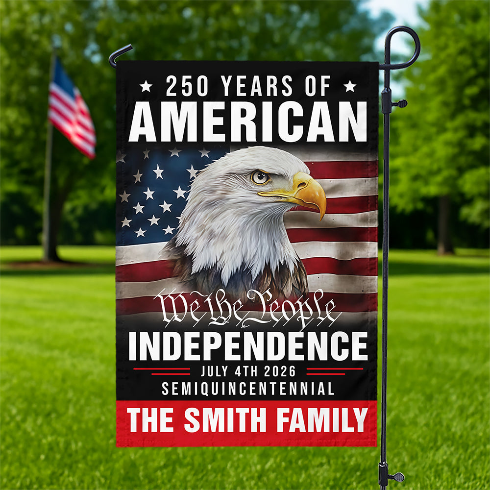 Custom Family Name America 250th Anniversary We The People Eagle Garden Flag CH07 896880