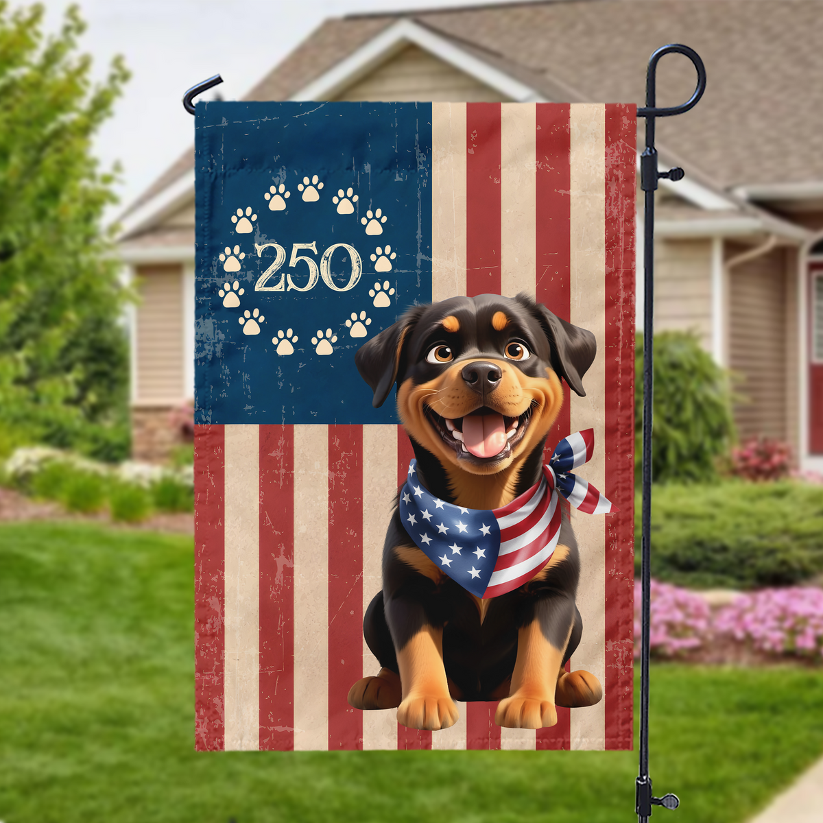 Personalised America Dog 250 Garden Flag Gift For Dog Lovers TH10 169033