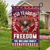 Personalized Family Name America 250 of Freedom With Eagle Garden Flag LM32 895141