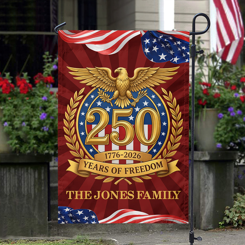 Celebrating 250 Years of Freedom Garden Flag USA 250th Anniversary Decor CH07 910718