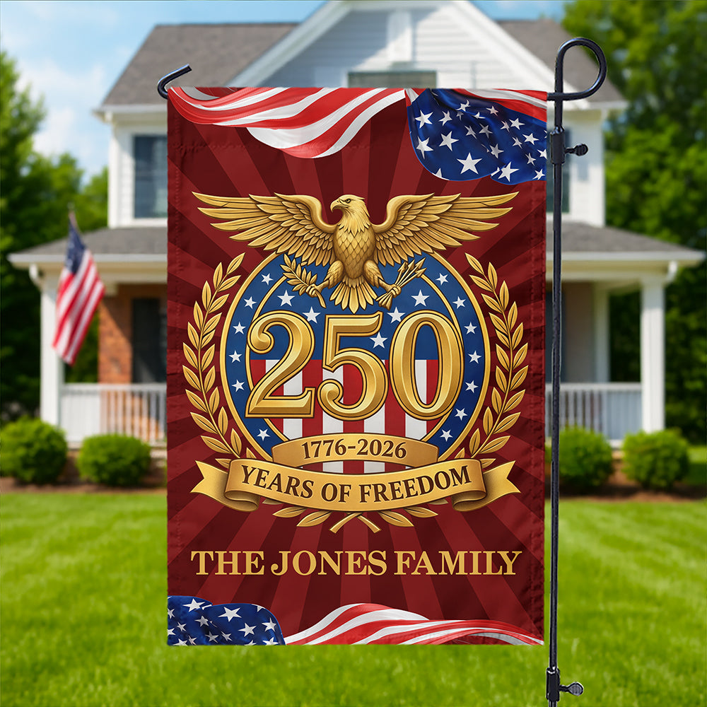 Celebrating 250 Years of Freedom Garden Flag USA 250th Anniversary Decor CH07 910718