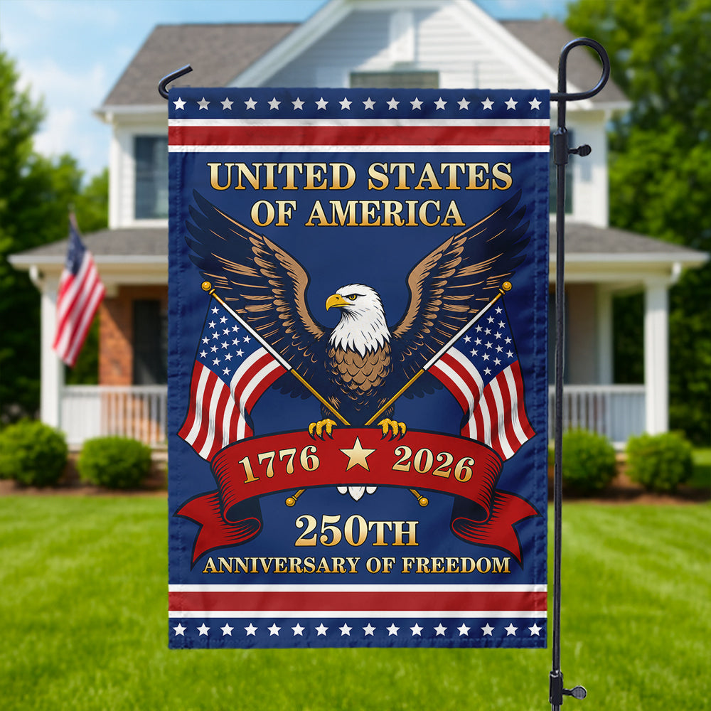Custom Family Name United States Of America 1776 - 2026 Personalized Garden Flag HA75 921600