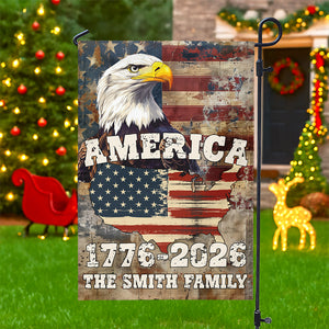 Custom Family Name America 1776 - 2026 Non-Pleated Fan Flag TH10 896305