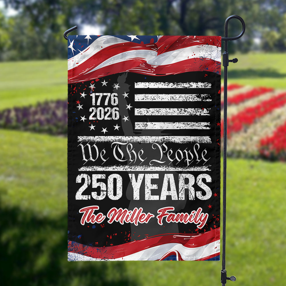 Custom 250 Years USA 250th Birthday 1776-2026 Eagle Garden Flag Gift for Family HO82 894618