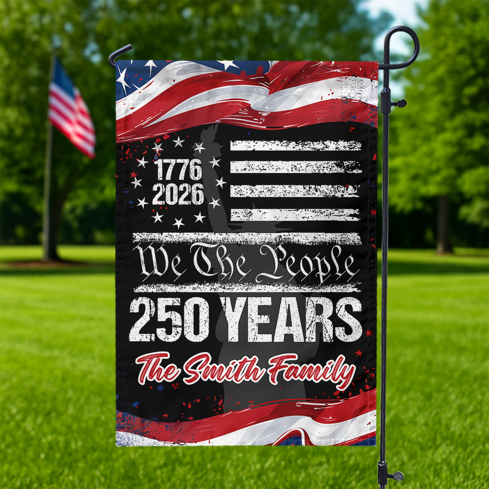 Custom 250 Years USA 250th Birthday 1776-2026 Eagle Garden Flag Gift for Family HO82 894618
