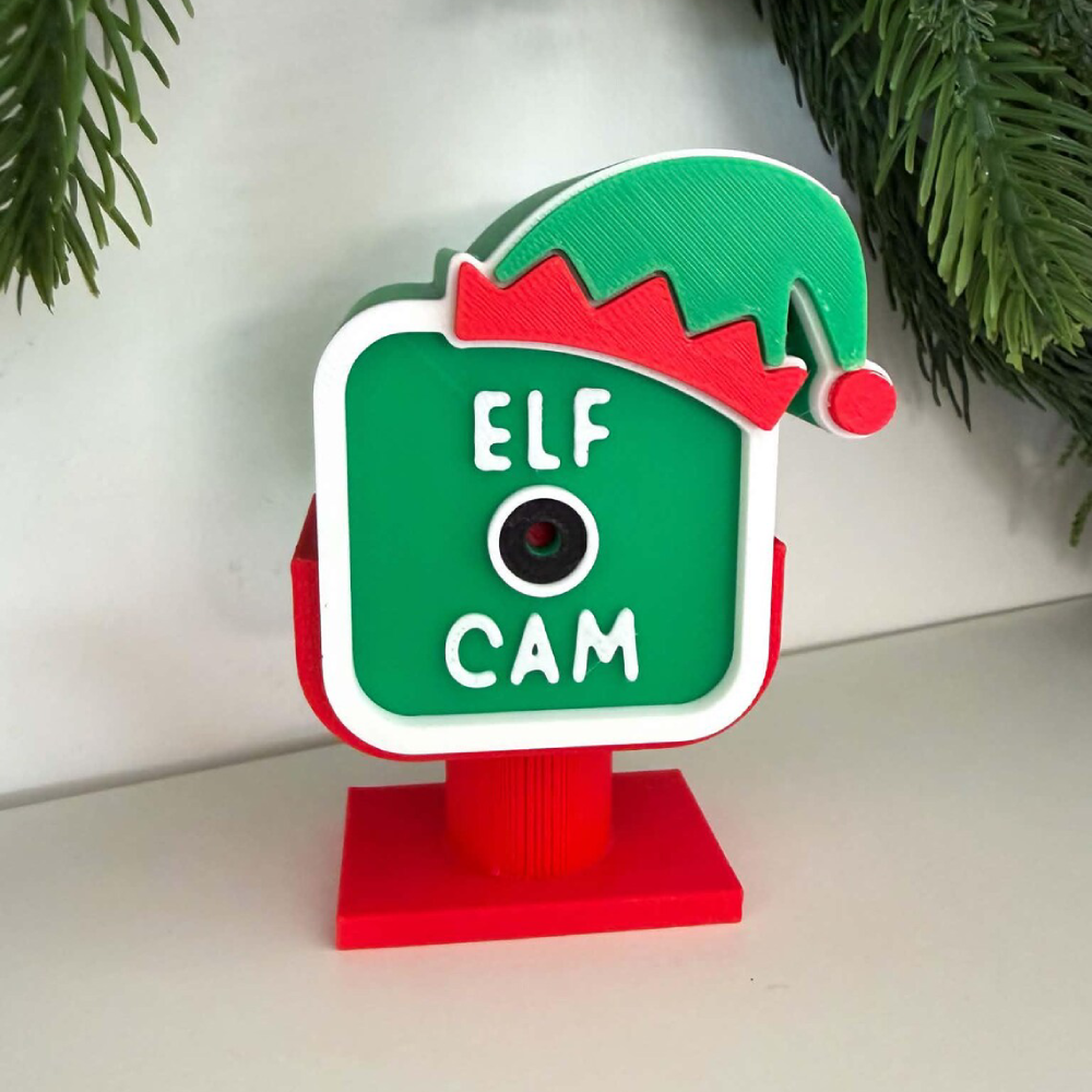Personalized Elf Cam Christmas Decoration, 3D Printed Elf Santa Camera, Christmas Holiday Decor Gift HA75 922144