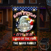 Custom Family Happy Birthday Land Of Free Led Garden Flag Independence Day Decor HA75 898338