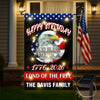 Custom Family Happy Birthday Land Of Free Led Garden Flag Independence Day Decor HA75 898338