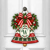 Custom Family Initial Christmas Bell Door Sign, Holiday Monogram Gift HO82 903866