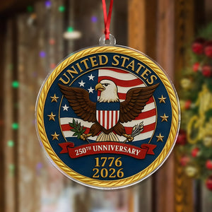 USA 250th Anniversary Eagle USA Flag Acrylic Ornaments Patriotic Gifts For Christmas CH07 899208