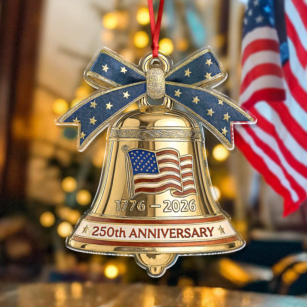 USA 250th Anniversary Bell Acrylic Ornament American Independence