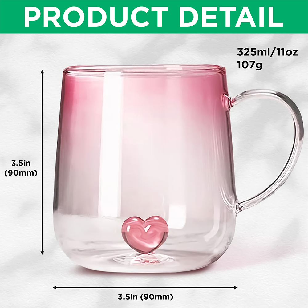 Custom Photo Dog Mom Cat Mom Pink Gradient Glass Mug - Gift For Dog Cat Mom, Mother's Day HO82 901768