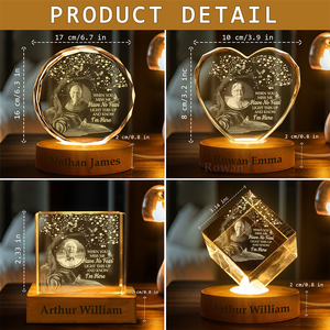 Custom Photo Memorial Engraved Crystal Photo With Light TH10 898241