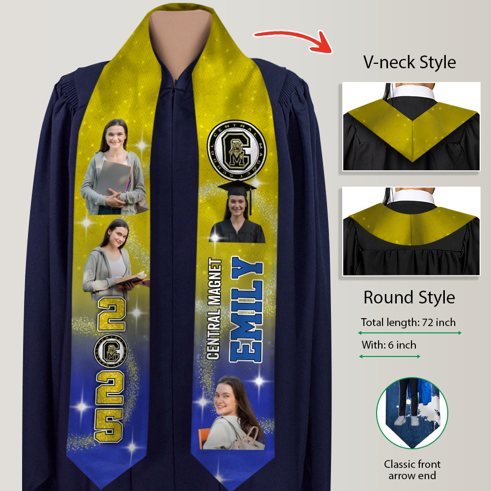 Class of 2026 Custom Photo Graduation Stoles Senior Gift CH07 910870