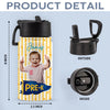 Custom Photo Grade Pennant Spirit Kid Water Bottle - Gift for Kids, Back to School HO82 902922