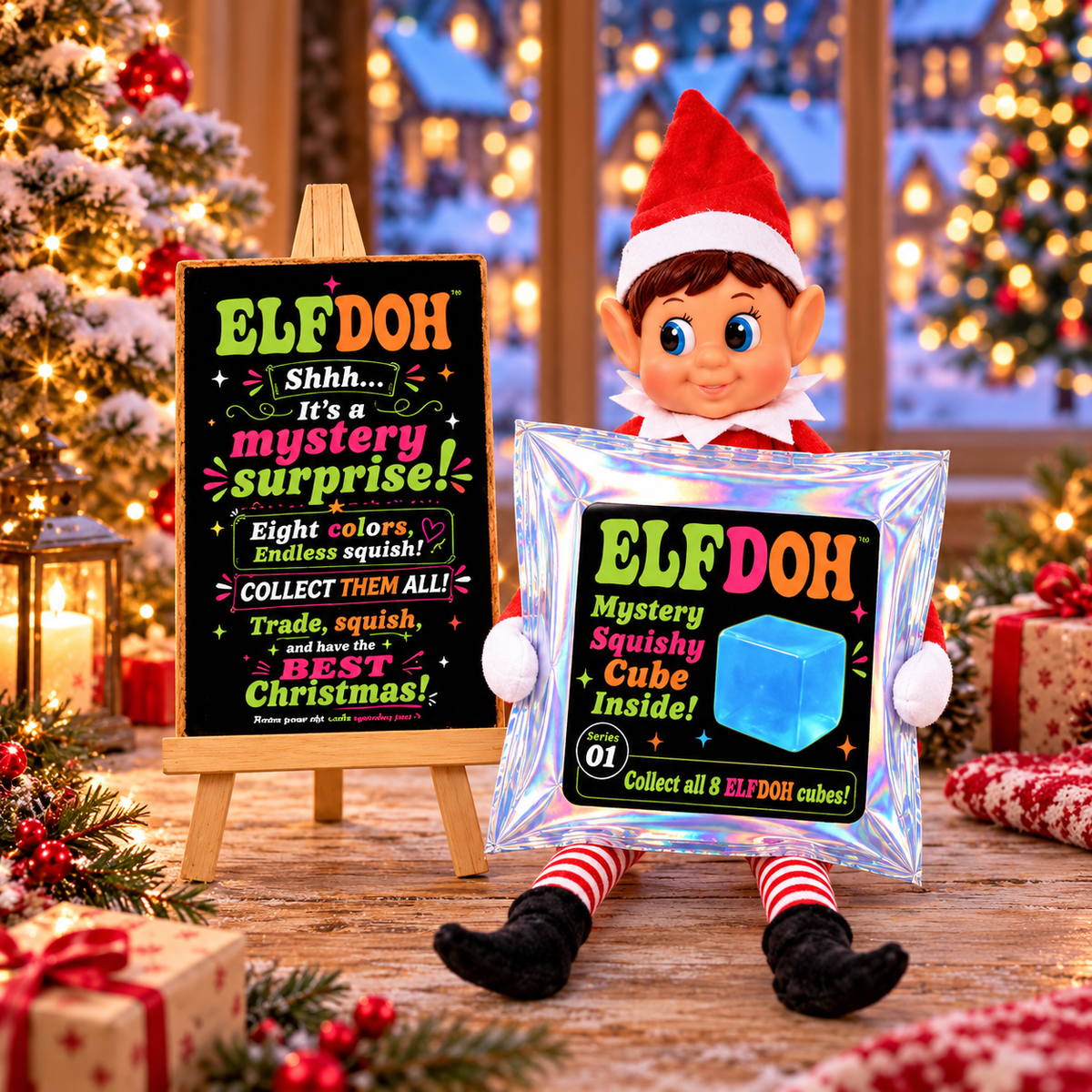 Mystery Squish Kit - Elf Squishy Mystery Blind Bag & Sign Kit CH07 180904
