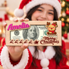 Personalized Merry Christmas Cute Cartoon Pattern Wood Money Holder HO82 903968