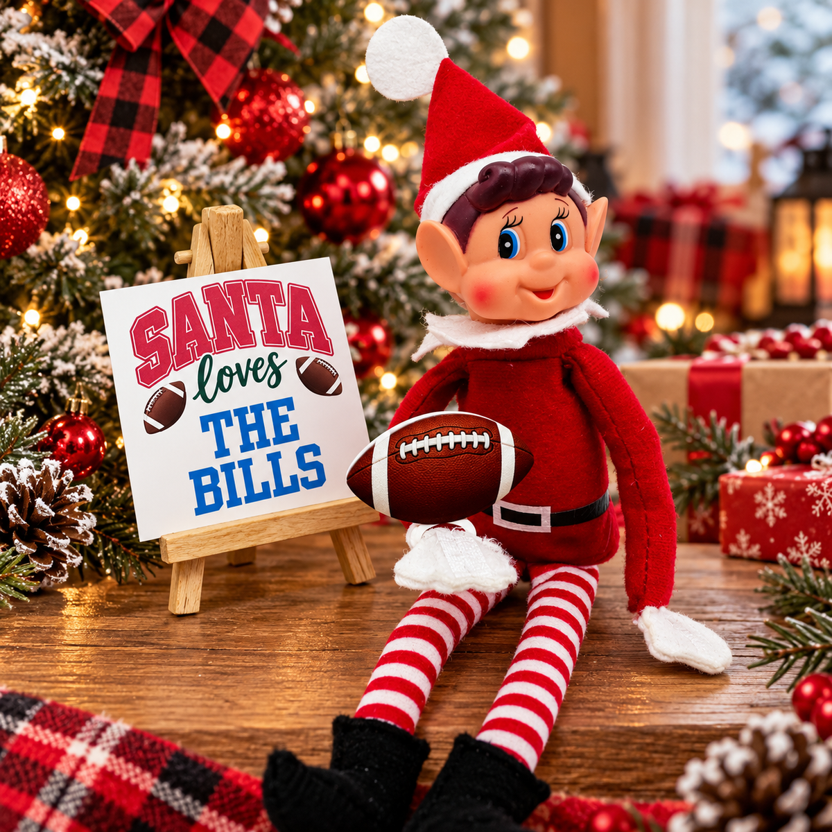 Elf Football Acrylic Prop, Christmas Elf Accessory CH07 180906