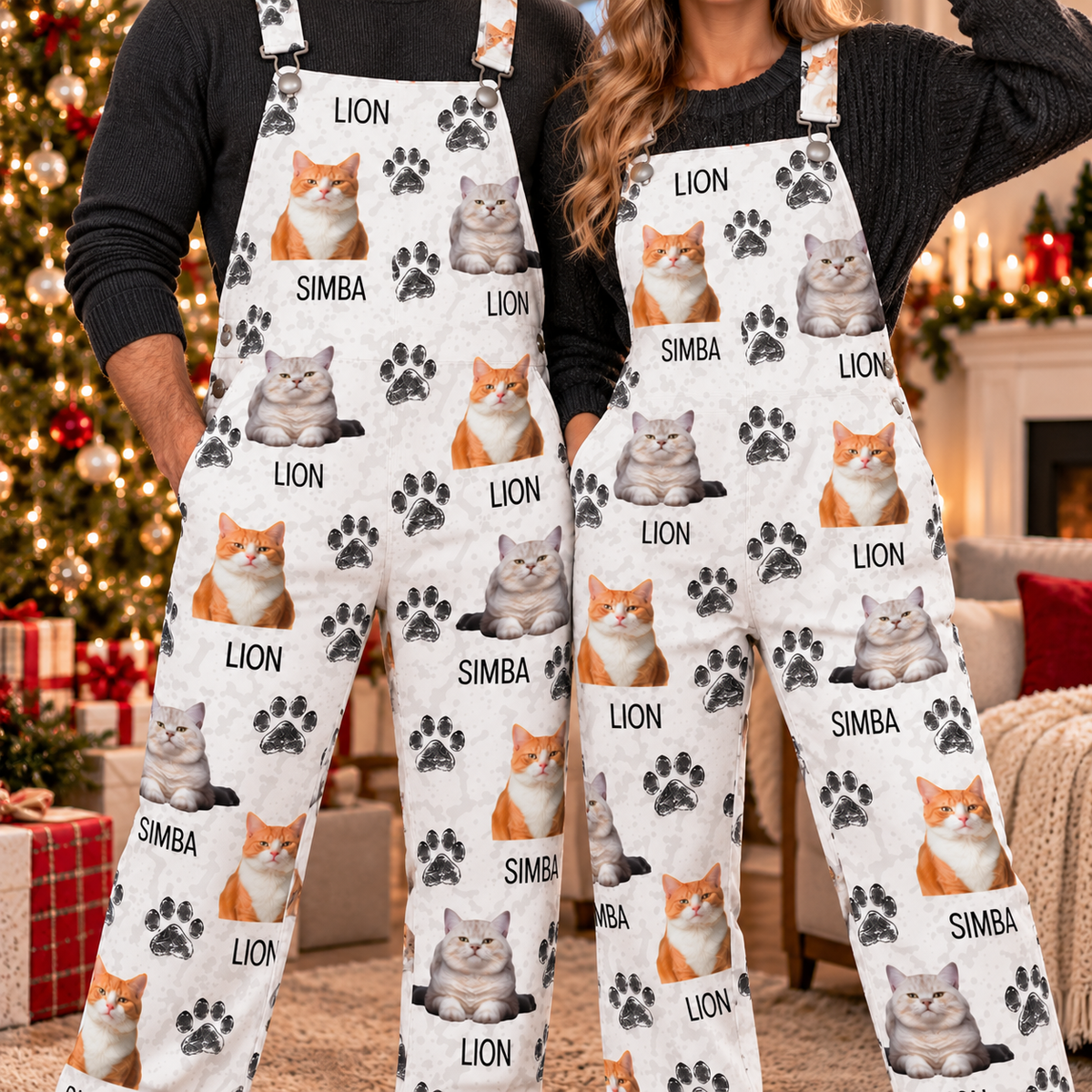 Custom Photo Cat Paw For Cat Lover Christmas Overall Jumpsuit CH07 180852