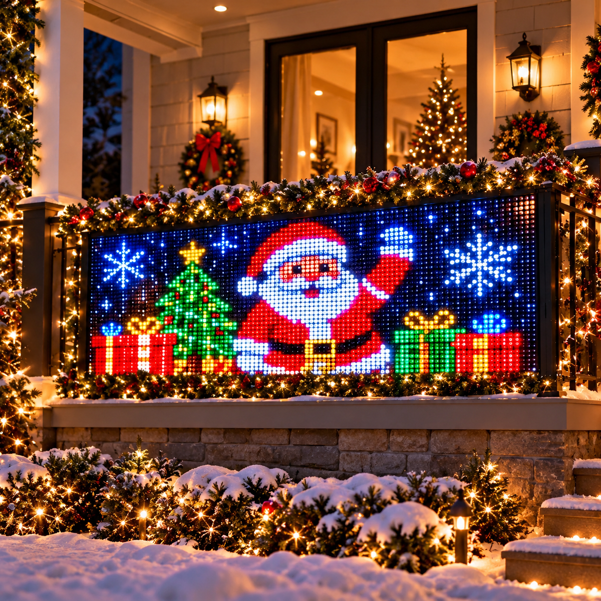 Smart LED Christmas Curtain Lights – Christmas Holiday Home Decor CH07 180902