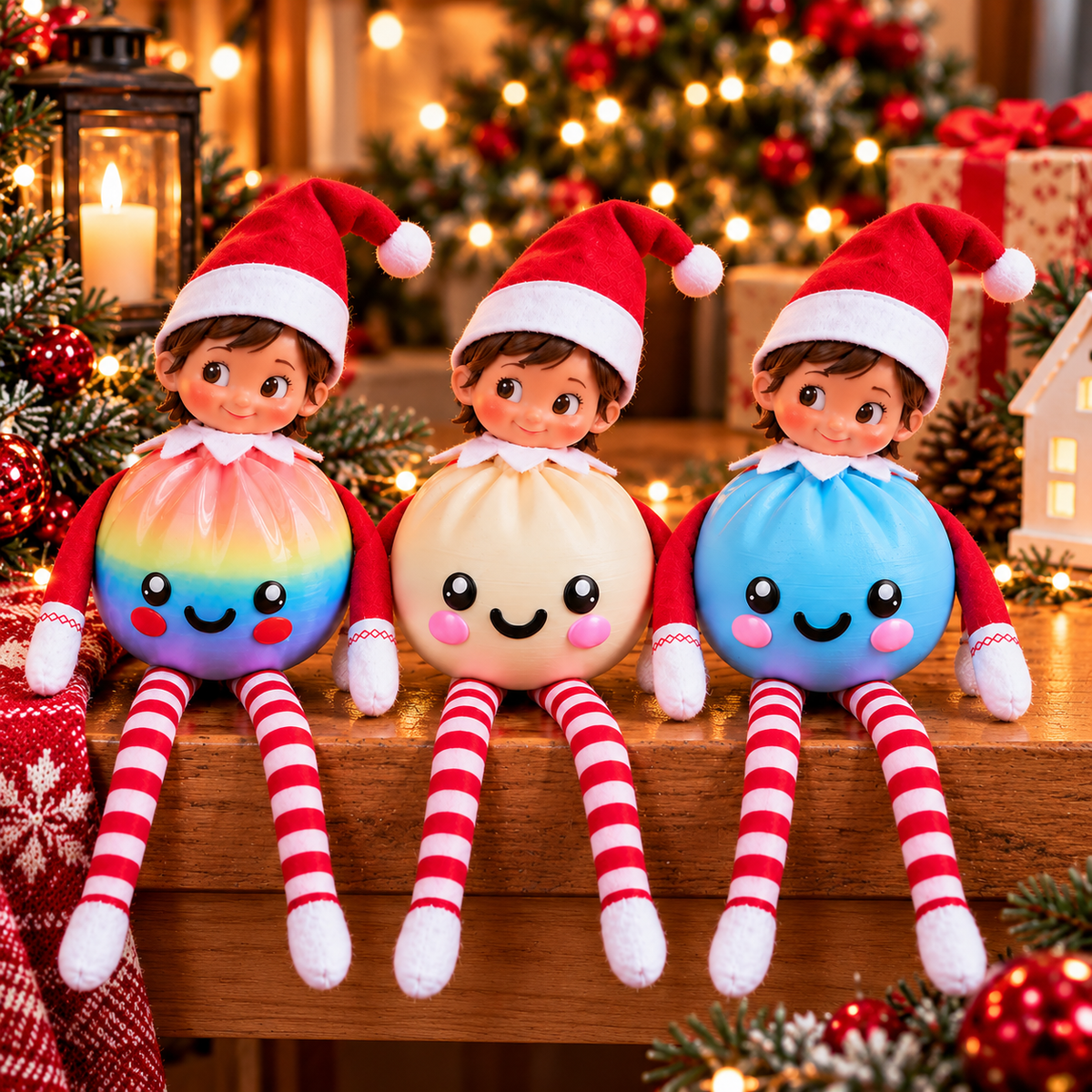 Cute Dumpling Elf Costume – Funny Christmas Elf Doll Outfit & Holiday Accessories CH07 180810